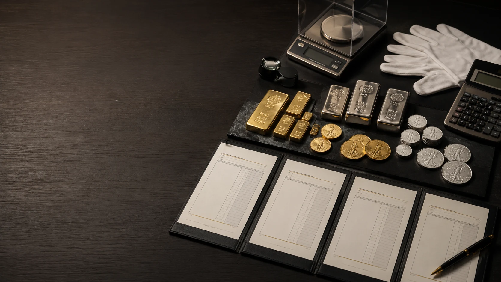 Gold and silver dealer comparison workspace
